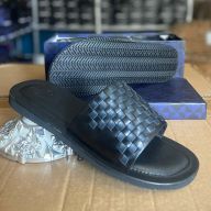 Woven Leather Blue-Black Cover Pam Slipper (Available Szx: 41, 42, 45, 46 and 47 Only)