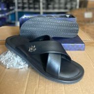 Cross Black Full-Grain Leather Pam Slipper (Available Szx: 41, 42, 45, 46 and 47 Only)