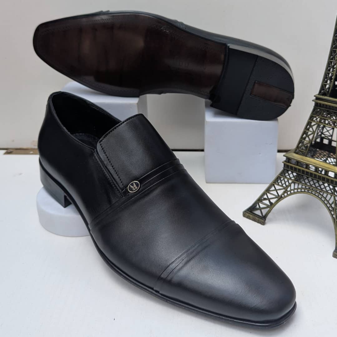 Black Formal Leather Loafer (Available Szx: 41 and 44 Only)