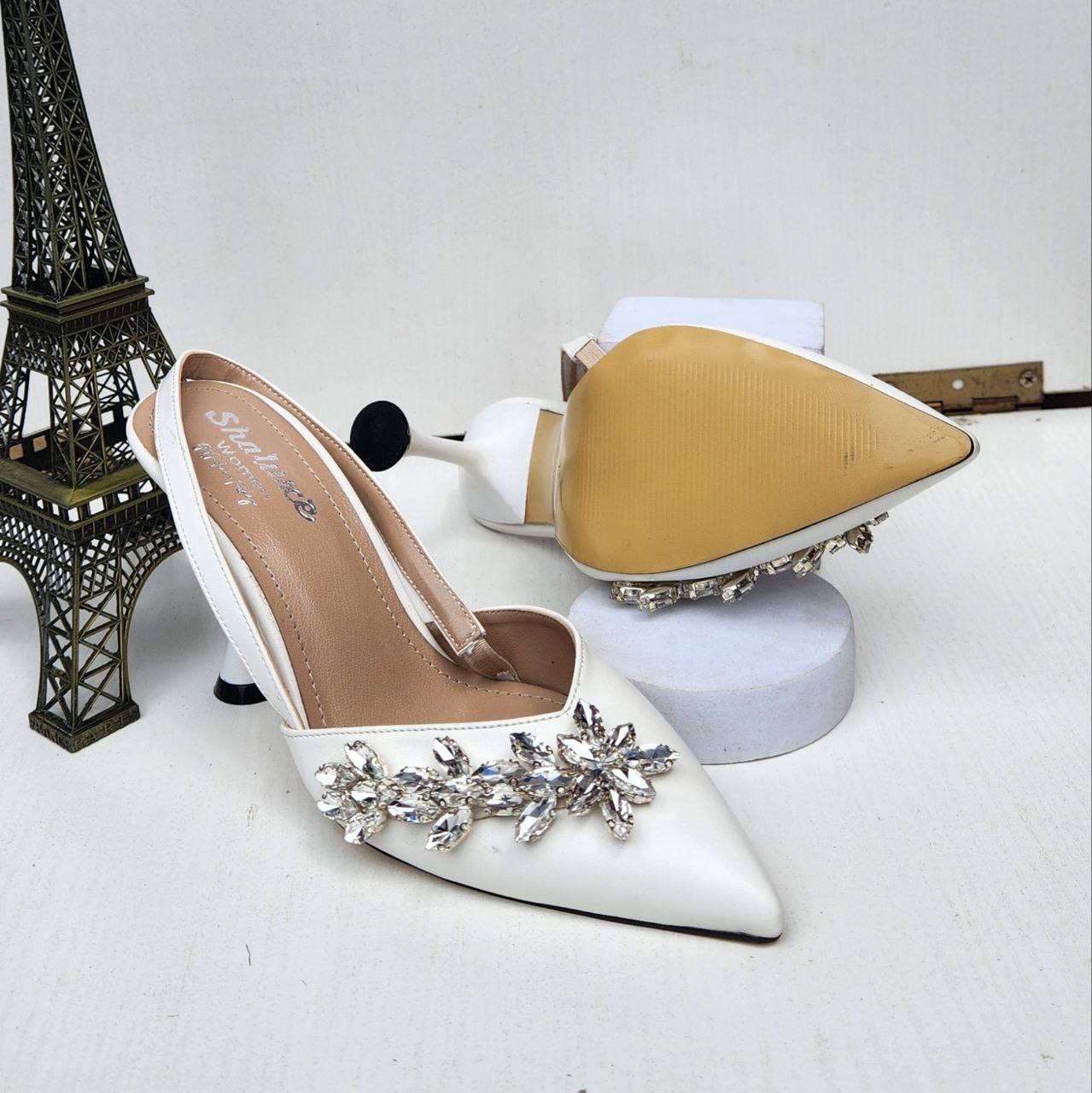Kitten Heel Slingback Sandals - Image 7