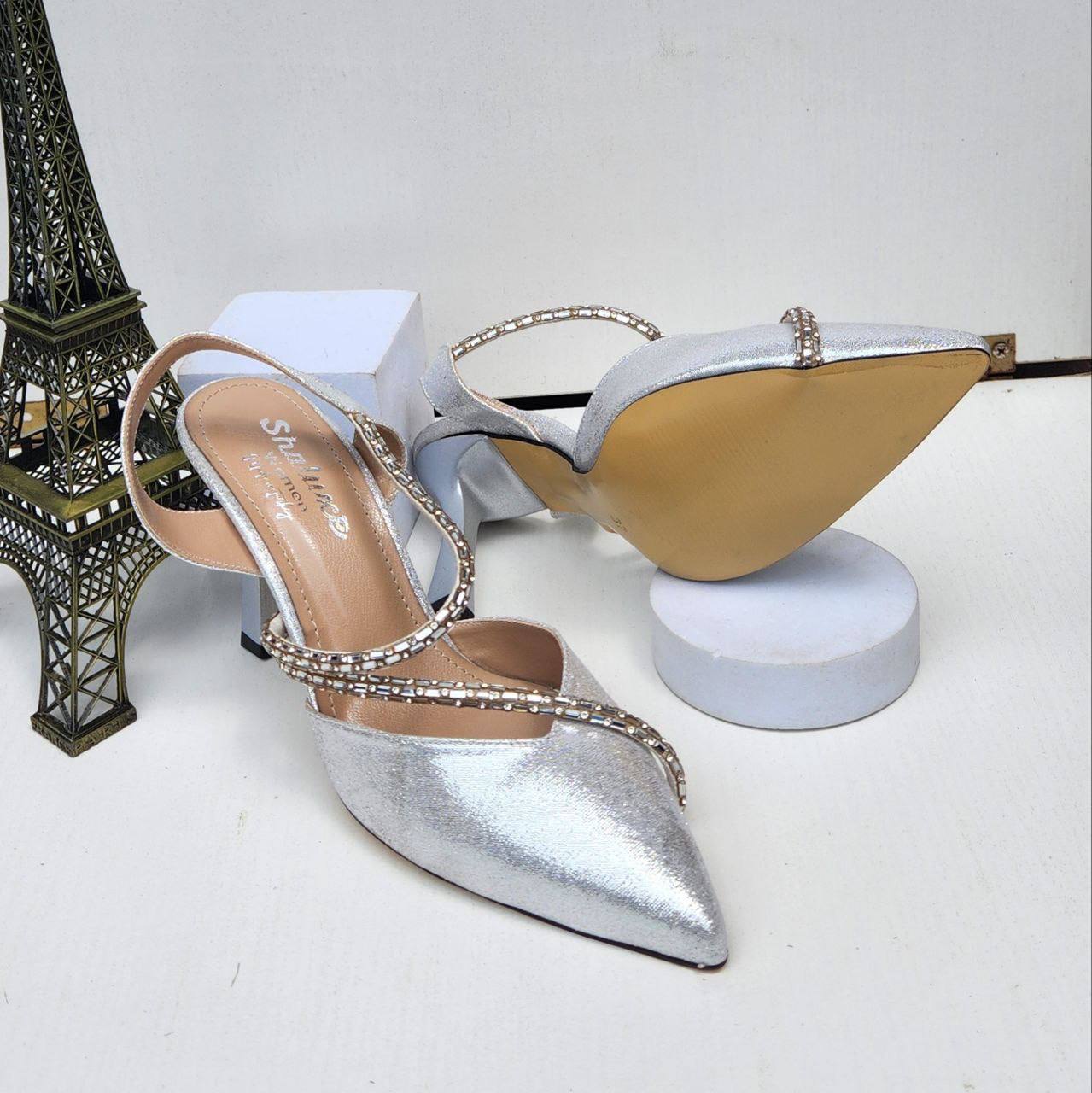 Kitten Heel Slingback Sandals - Image 3